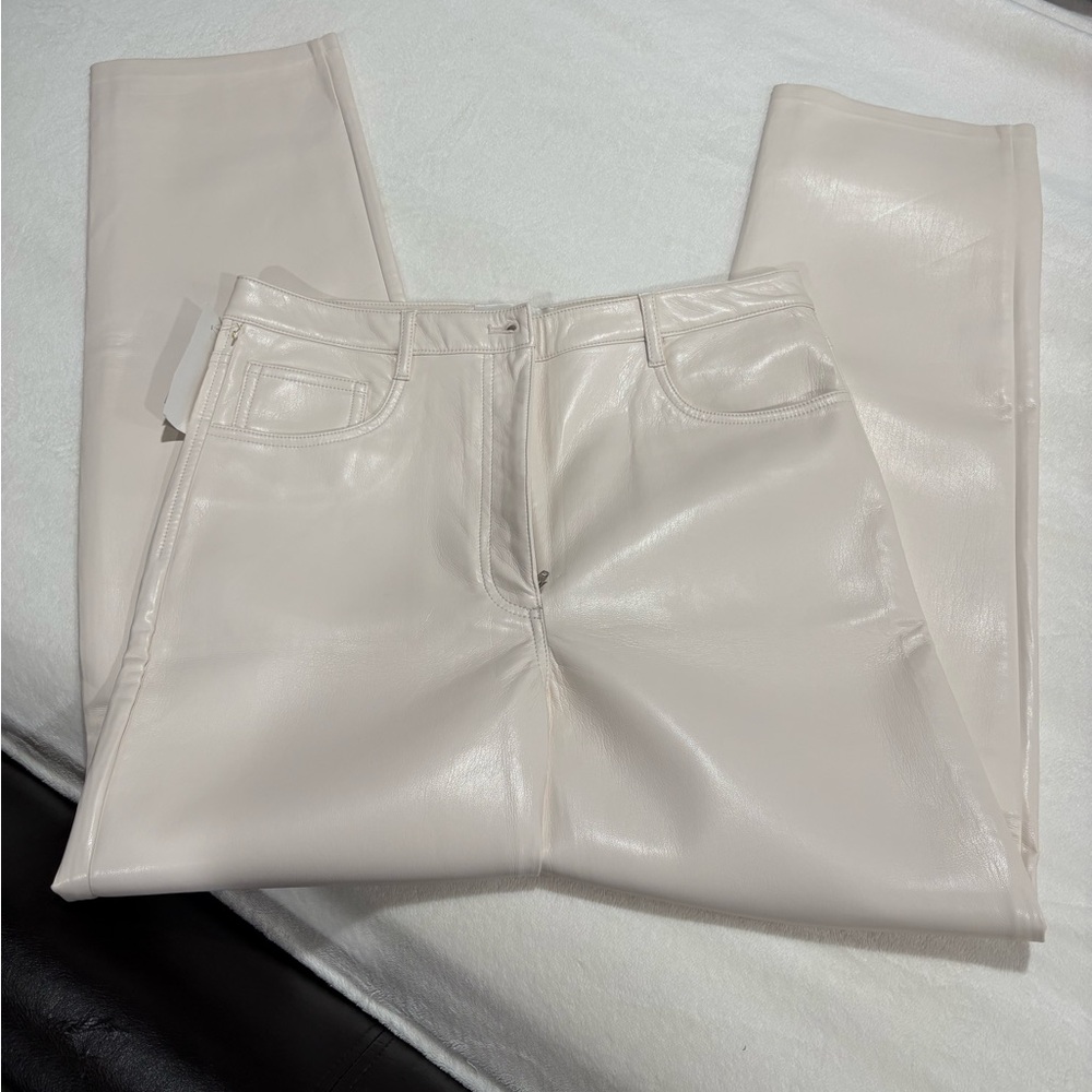 Wilfred Off-White Leather Pants